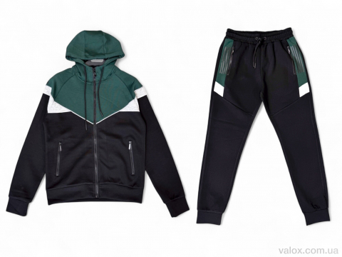 Чоловічі спортивний костюм оптом (a135 black-green)