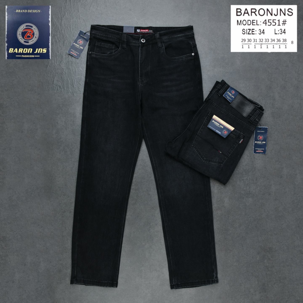 Чоловічі джинси BARON JEANS 4551 оптом