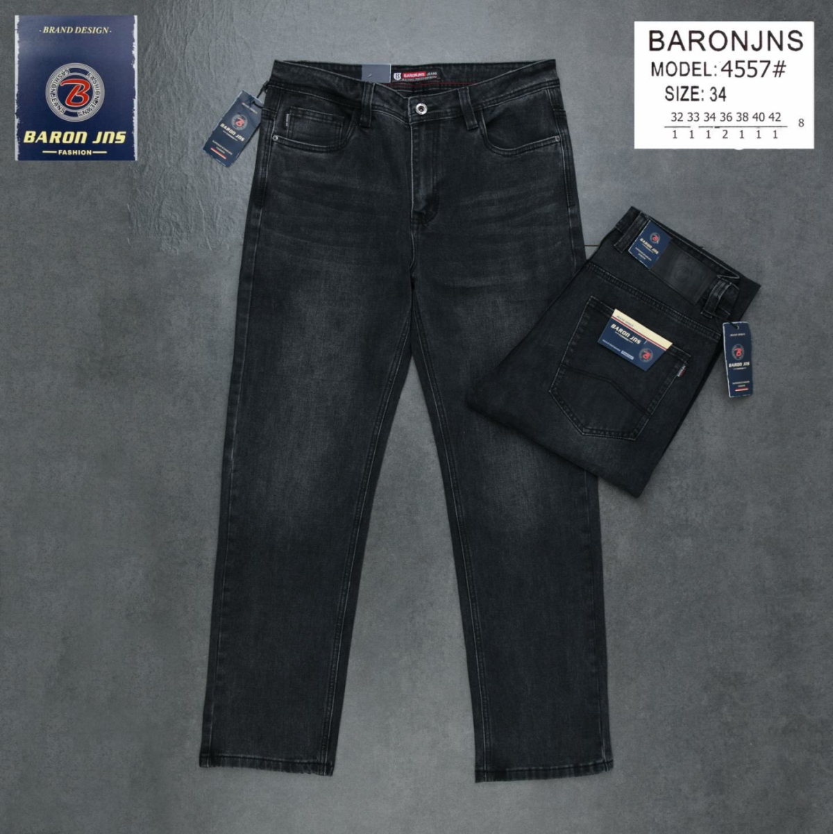 Чоловічі джинси BARON JEANS 4557 оптом