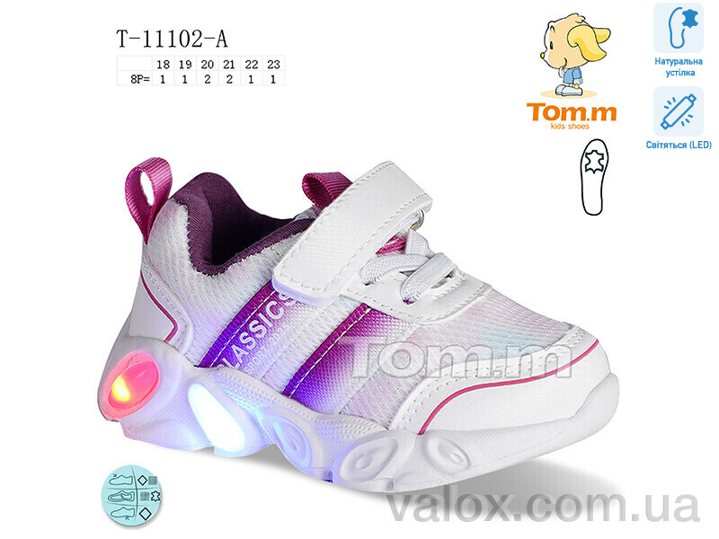 Дитячі кросівки оптом (t-11102-a led)