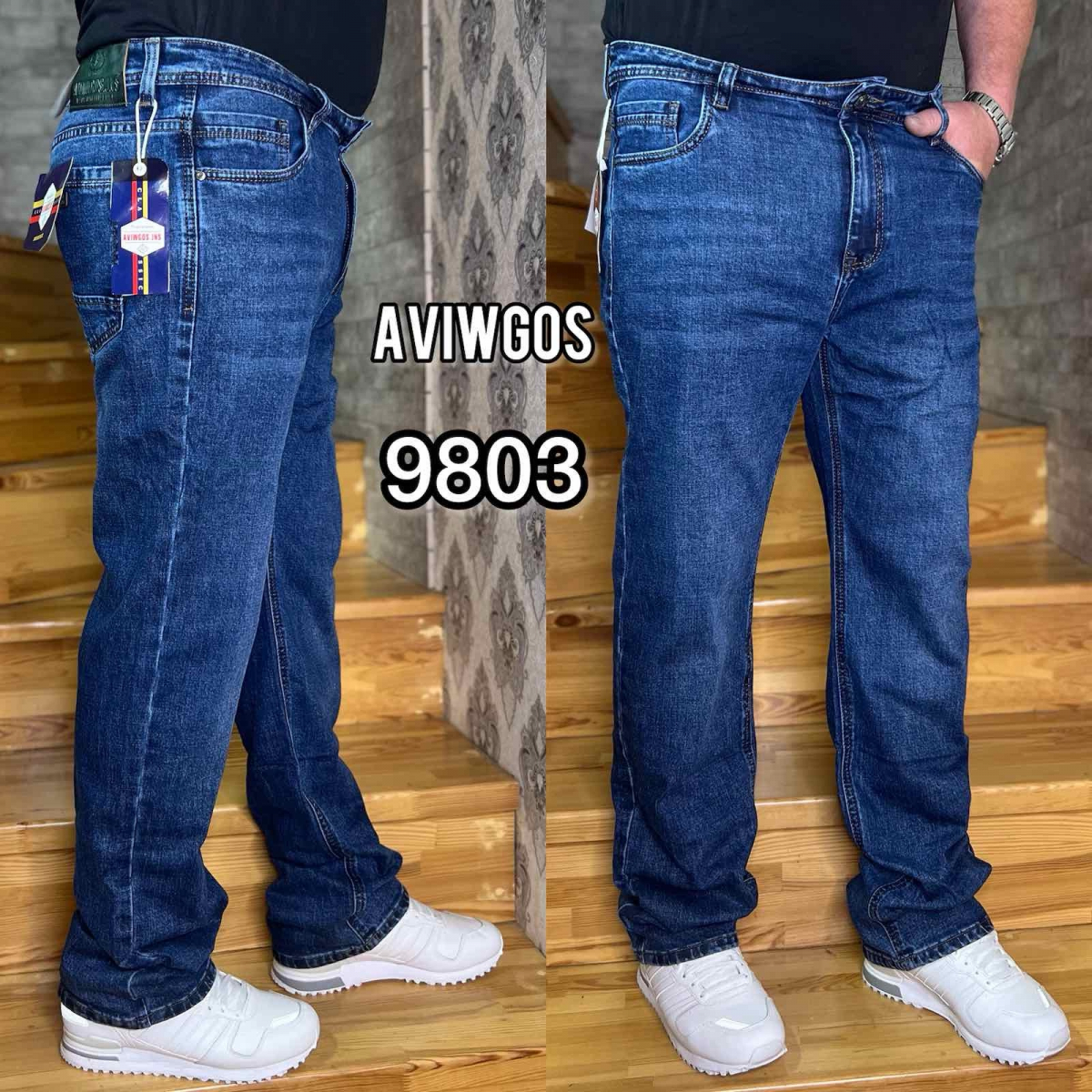 Мужские классические джинсы AVIWGOS норма 9803