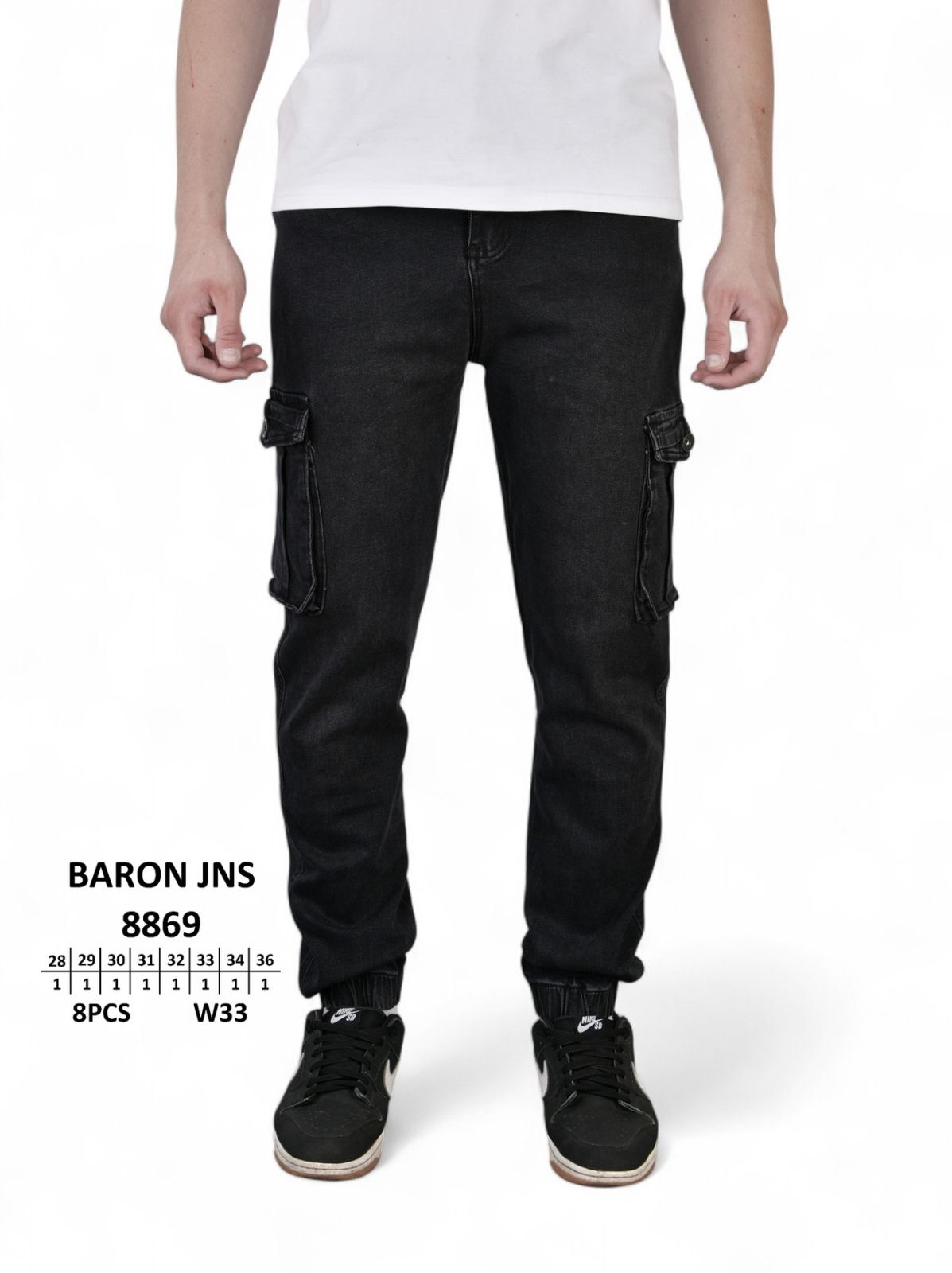 Чоловічі джинси джогери-карго BARON JNS юніори 8869 оптом