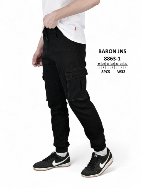 Мужские джинсы джогеры-карго BARON JNS норма 8863-1 оптом