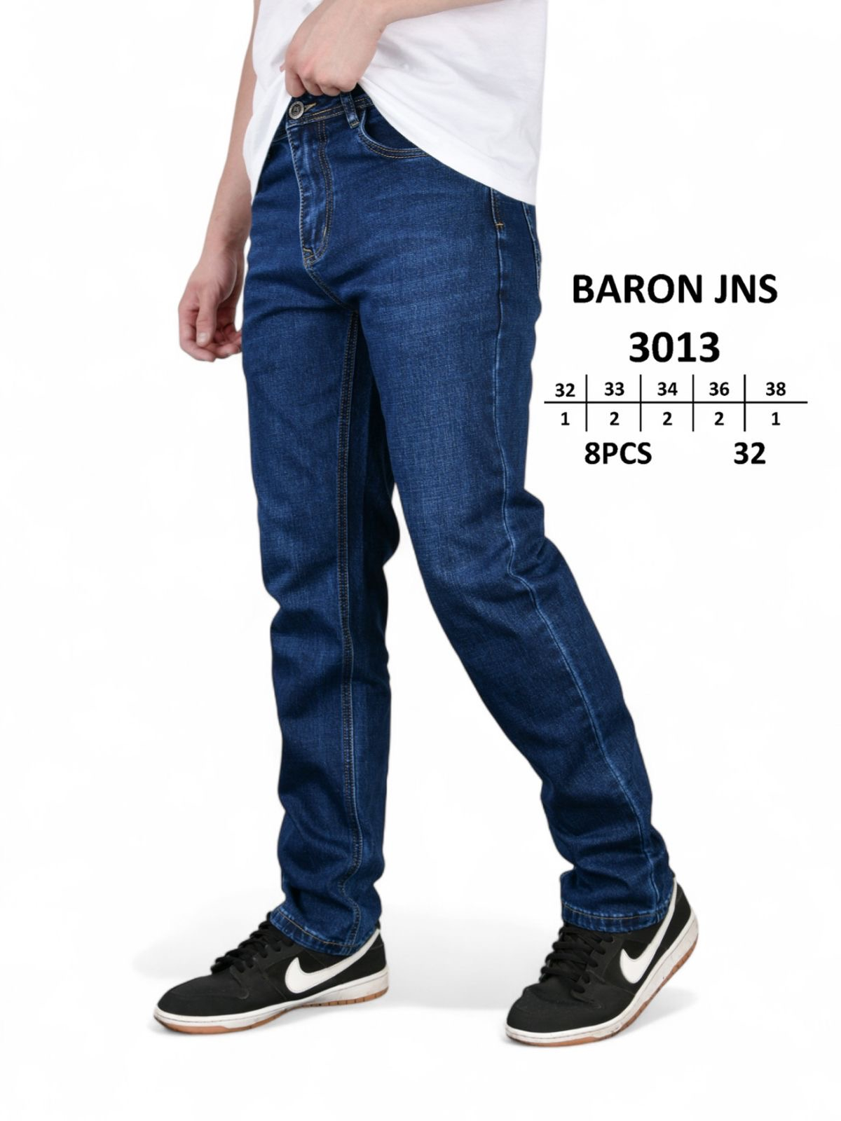 Мужские классические джинсы BARON JNS норма 3013 оптом