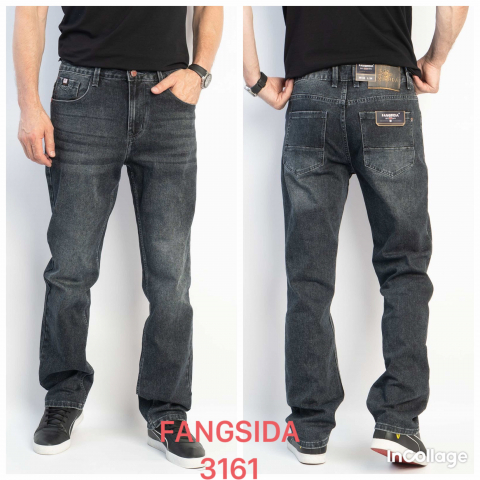 Мужские классические джинсы FANGSIDA батал 3161D2 оптом