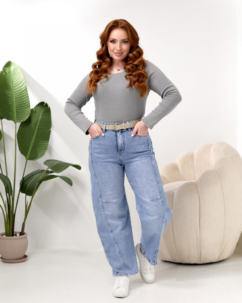 Жіночі джинси БАГГІ LIANA напівбатал 1064 гуртом