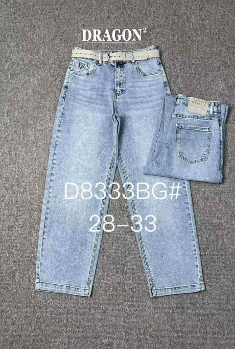 Женские джинсы БАГГИ (BAGGY) DRAGON полубатал D8333BG оптом