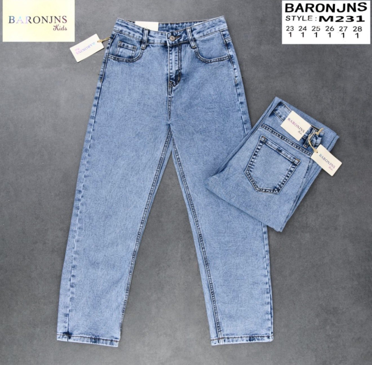 Подростковые джинсы для девочек BARON JEANS М231 оптом