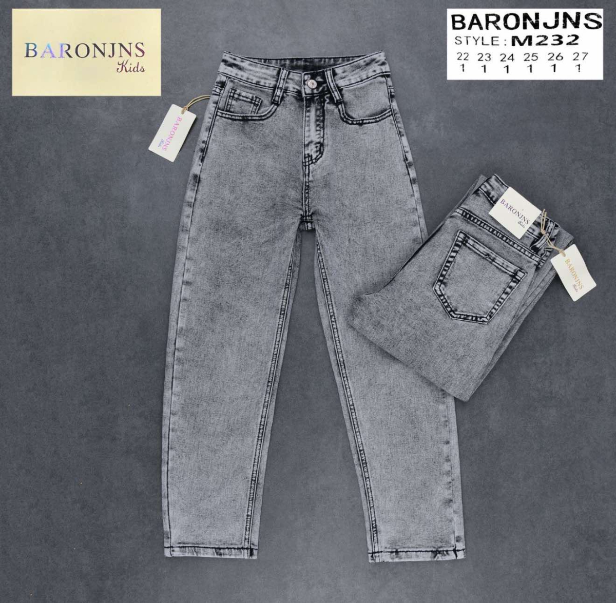 Подростковые джинсы для девочек BARON JEANS М232 оптом