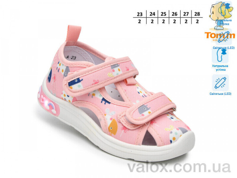 Дитячі капці оптом (t60013a led)