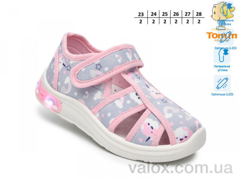 Дитячі капці оптом (t60017f led)
