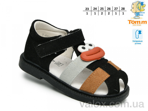 Дитячі босоніжки оптом (68087 чорний)