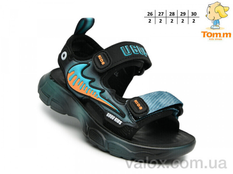 Дитячі сандалі оптом (b2818 чорний-зелен.)