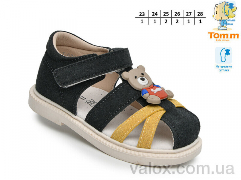 Дитячі босоніжки оптом (68088 чорний)