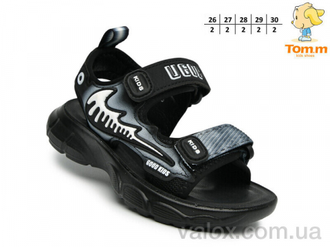 Дитячі сандалі оптом (b2818 чорний-сірий)
