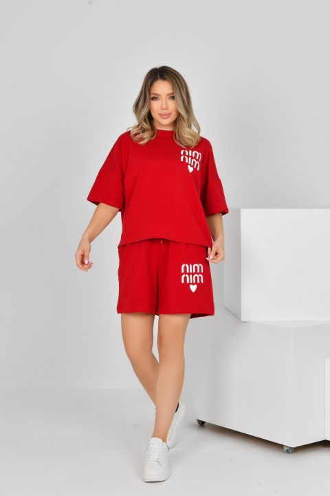 Жіночий трикотажний костюм з шортами SAINT WISH норма T-330