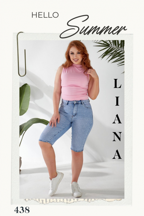Женские джинсовые капри LIANA полубатал 438