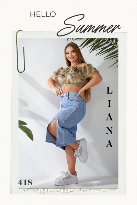Жіноча джинсова спідниця LIANA  супер батал 418