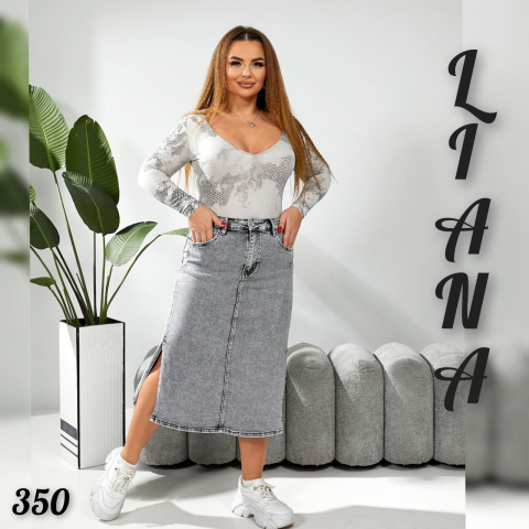 Жіноча джинсова спідниця LIANA  супер батал 350