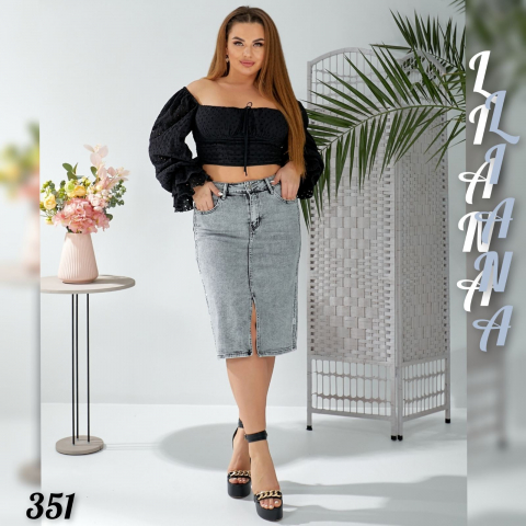 Жіноча джинсова спідниця LIANA  супер батал 351